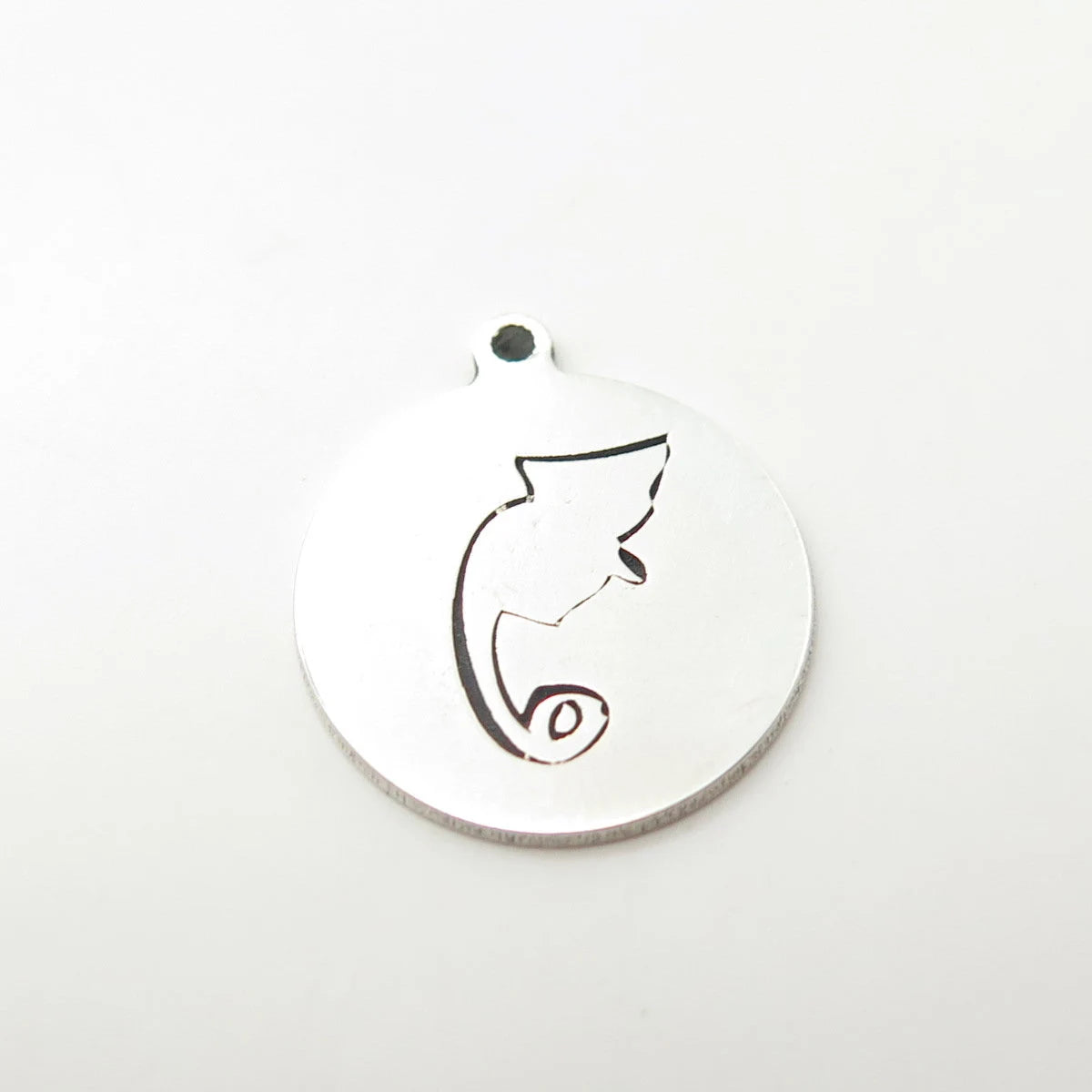 925 Sterling Silver USA Two In Town Chameleon Charm Pendant