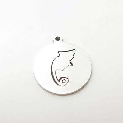 925 Sterling Silver USA Two In Town Chameleon Charm Pendant