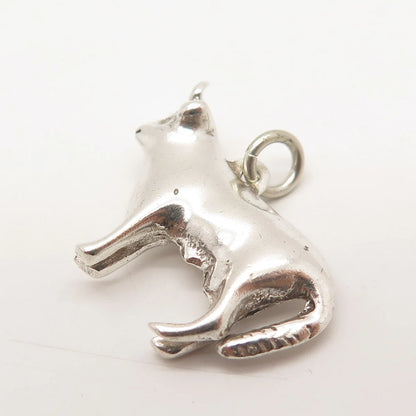 925 Sterling Silver Vintage Bull / Ox 3D Pendant