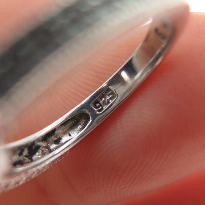 925 Sterling Silver Round-Cut C Z Engagement Ring Size 6.25
