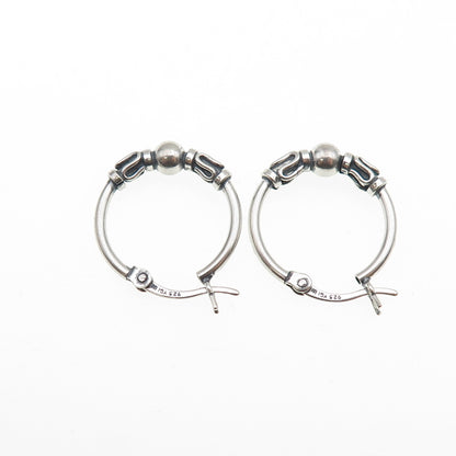 925 Sterling Silver Zig Zag Hoop Earrings