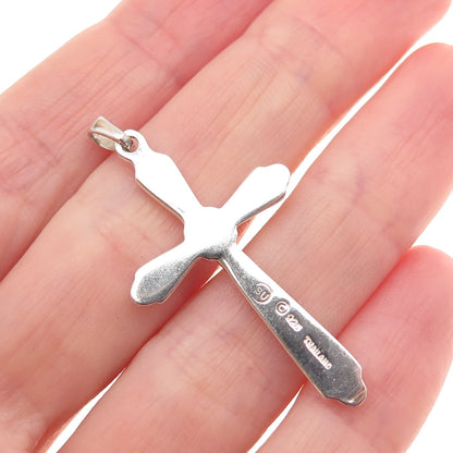 925 Sterling Silver Vintage Cross Charm Pendant