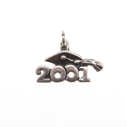 Sundancer 925 Sterling Silver Vintage 2001 Graduation Mini Charm Pendant