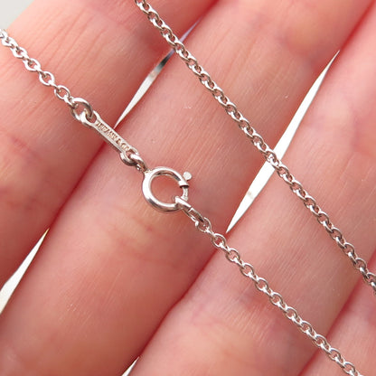 Tiffany & Co. Elsa Peretti 925 Sterling Silver Vintage Cable Chain Necklace 15"