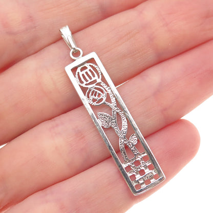 925 Sterling Silver Vintage Charles Rennie Mackintosh Modernist Charm Pendant