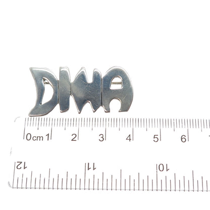 925 Sterling Silver Vintage Dina Nameplate Pin Brooch
