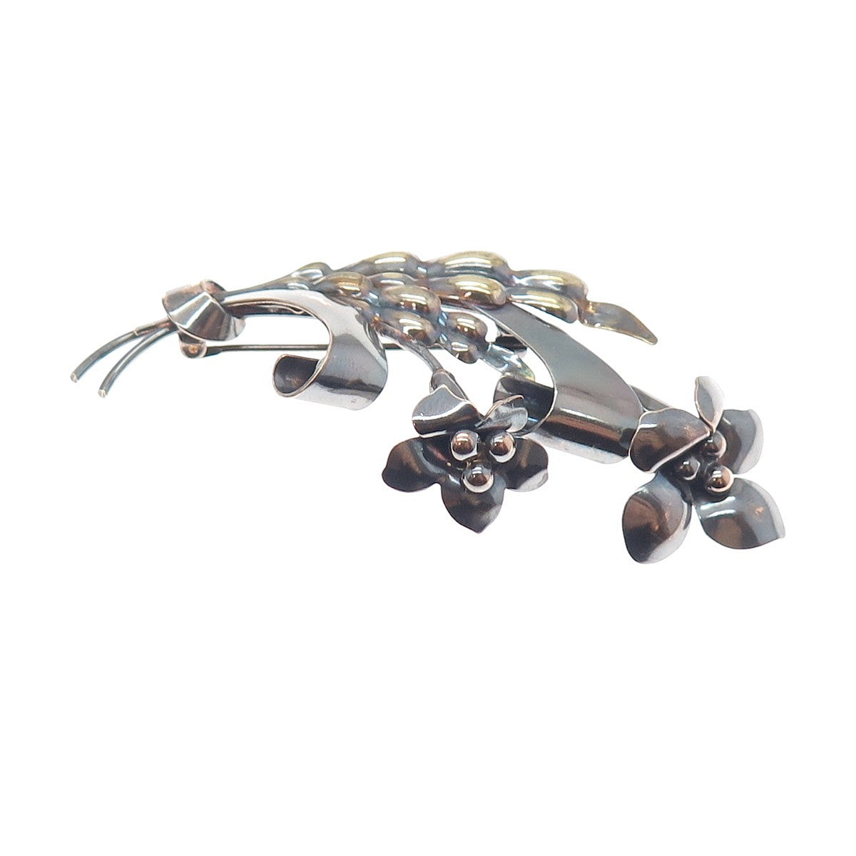 A&Z HAYWARD 925 Sterling Silver 1/20 12K Gold Filled Vintage Flower Pin Brooch