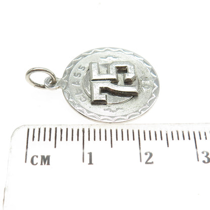 925 Sterling Silver Vintage "Class of 75" Round Graduation Pendant