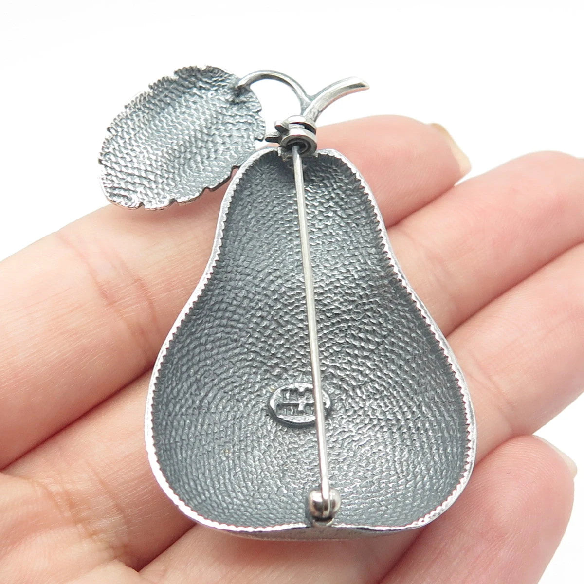 925 Sterling Silver Vintage Mexico Pear Pin Brooch