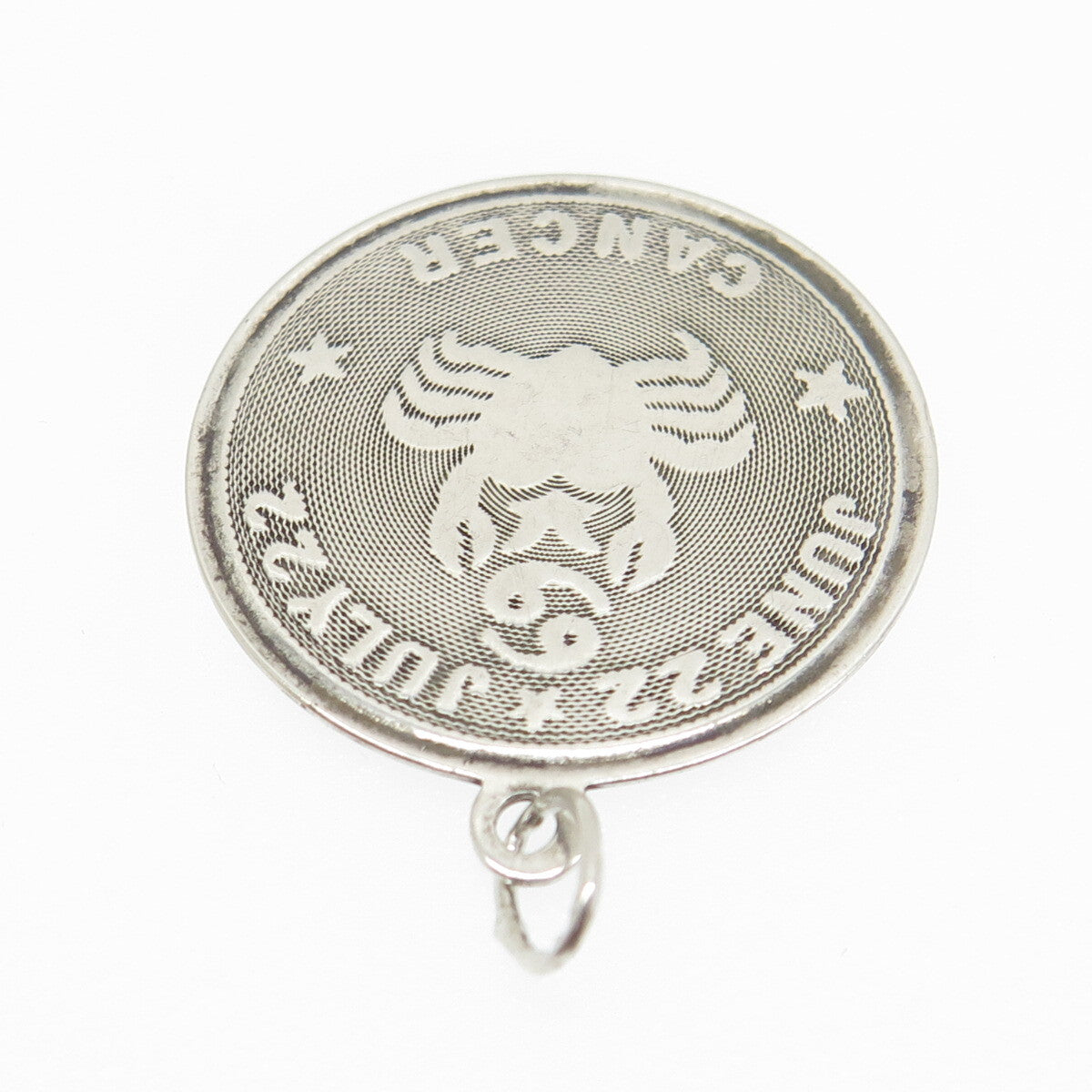 925 Sterling Silver Vintage M&M Cancer Zodiac Sign Charm Pendant