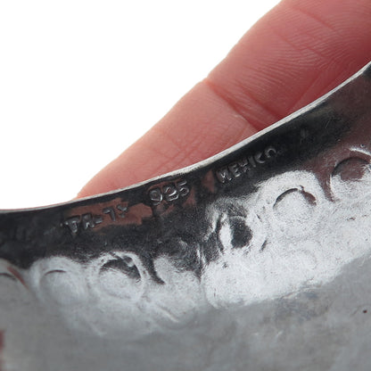 925 Sterling Silver Vintage Mexico Multi-Gem Modernist Adjustable Bracelet 7"