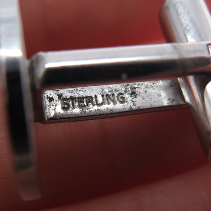925 Sterling Silver Vintage Cushion Oval Cufflinks