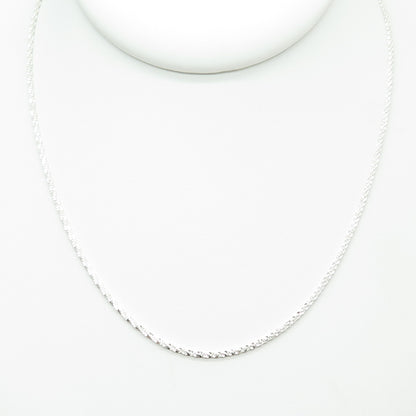 KARIZIA SPA KA-1772 925 Sterling Silver Italy Sparkle Chain Necklace 22"