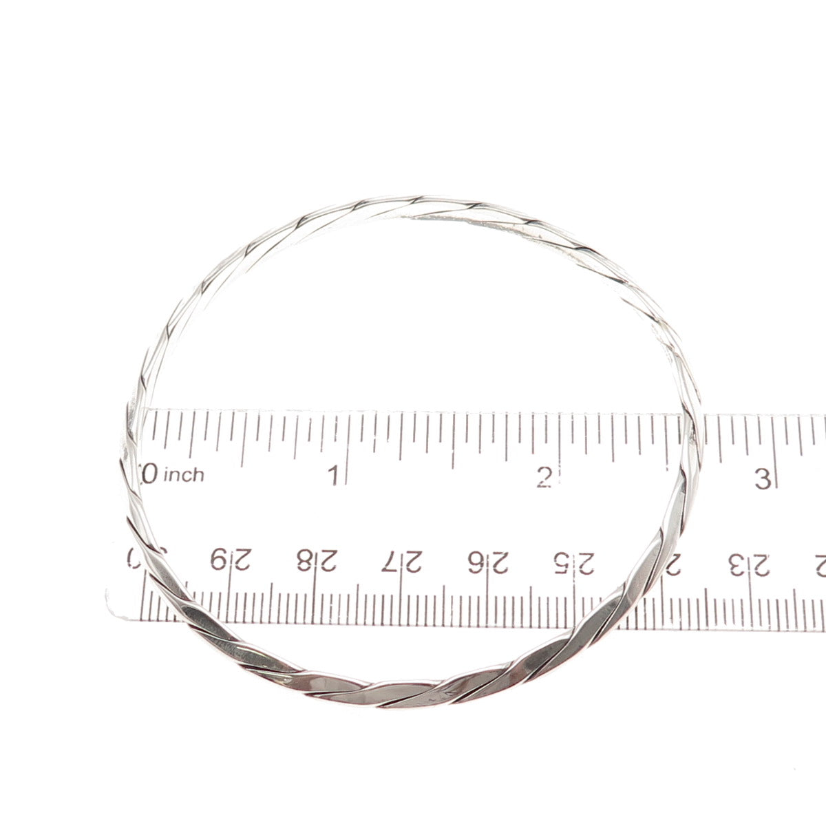 Tiffany & Co. 925 Sterling Silver Antique Art Deco Twisted Bangle Bracelet 8"