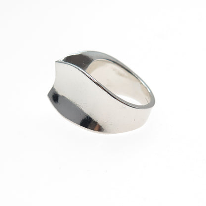 Joseph Esposito 925 Sterling Silver Vintage Modernist Ring Size 5