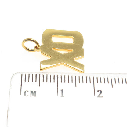 925 Sterling Silver Gold Plated "XO" Hugs & Kisses Minimalist Charm Pendant