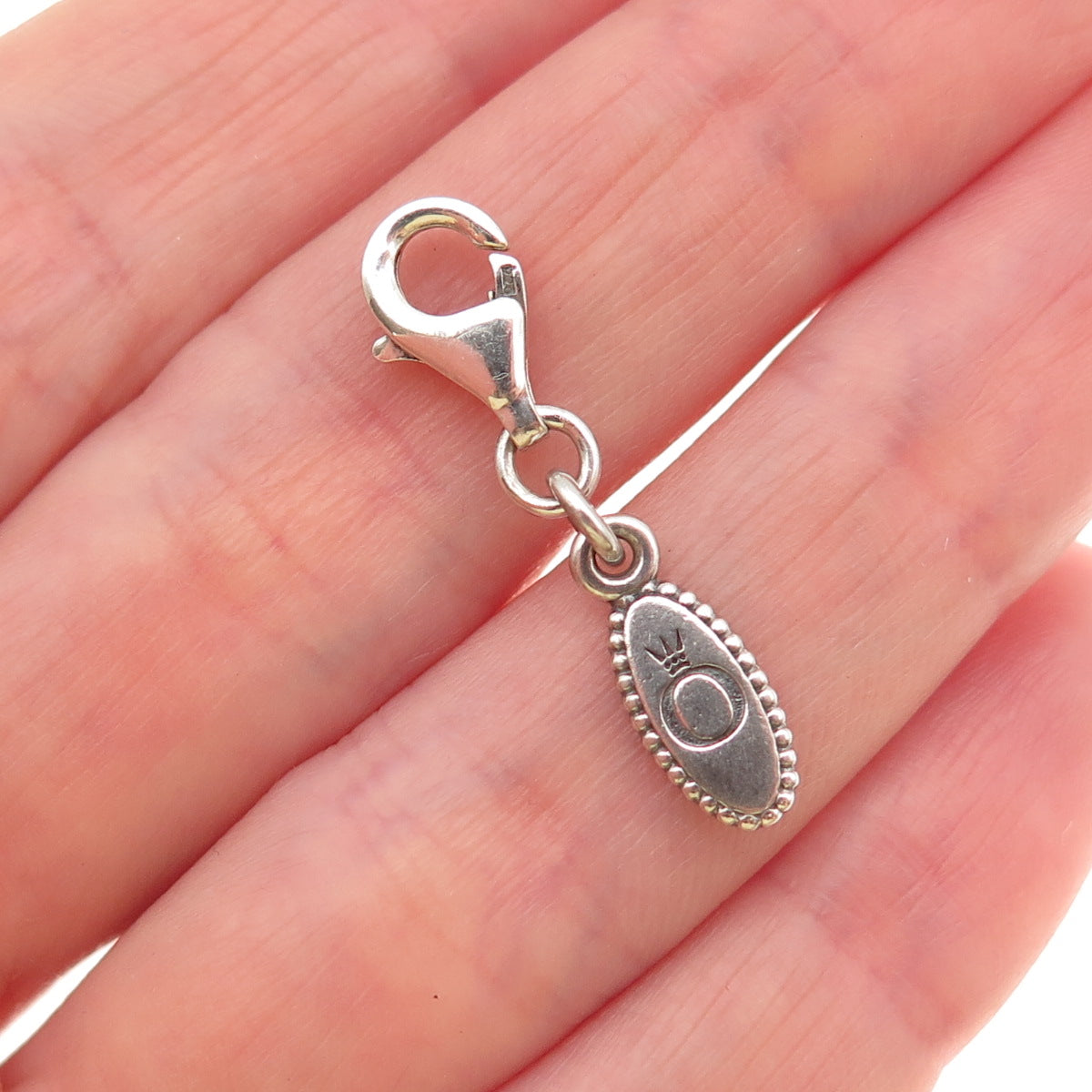Pandora 925 Sterling Silver Bracelet / Necklace Lobster Lock Clasp Tag