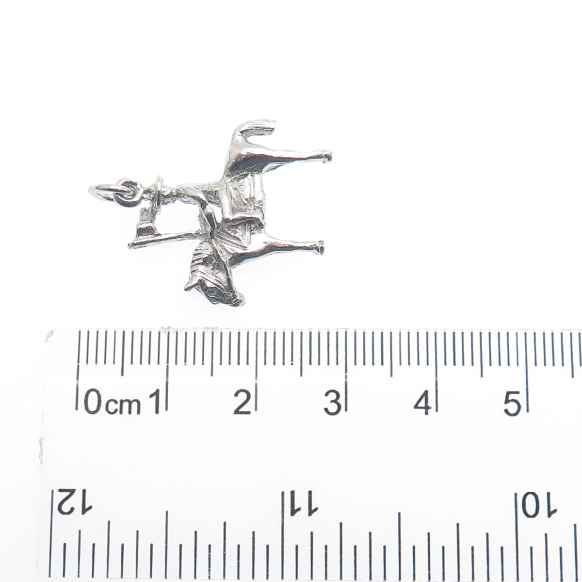 925 Sterling Silver Antique Royal Canadian Mounted Police Horse Mini Pendant