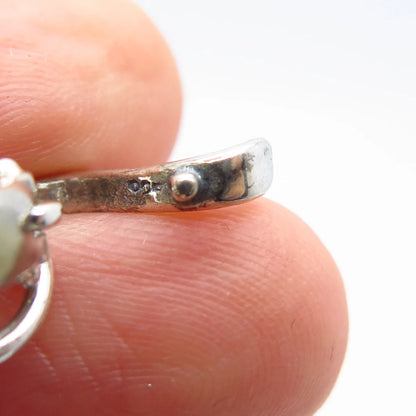 925 Sterling Silver Vintage Heart Lock Charm Twisted Rope Link Bracelet 6.75"