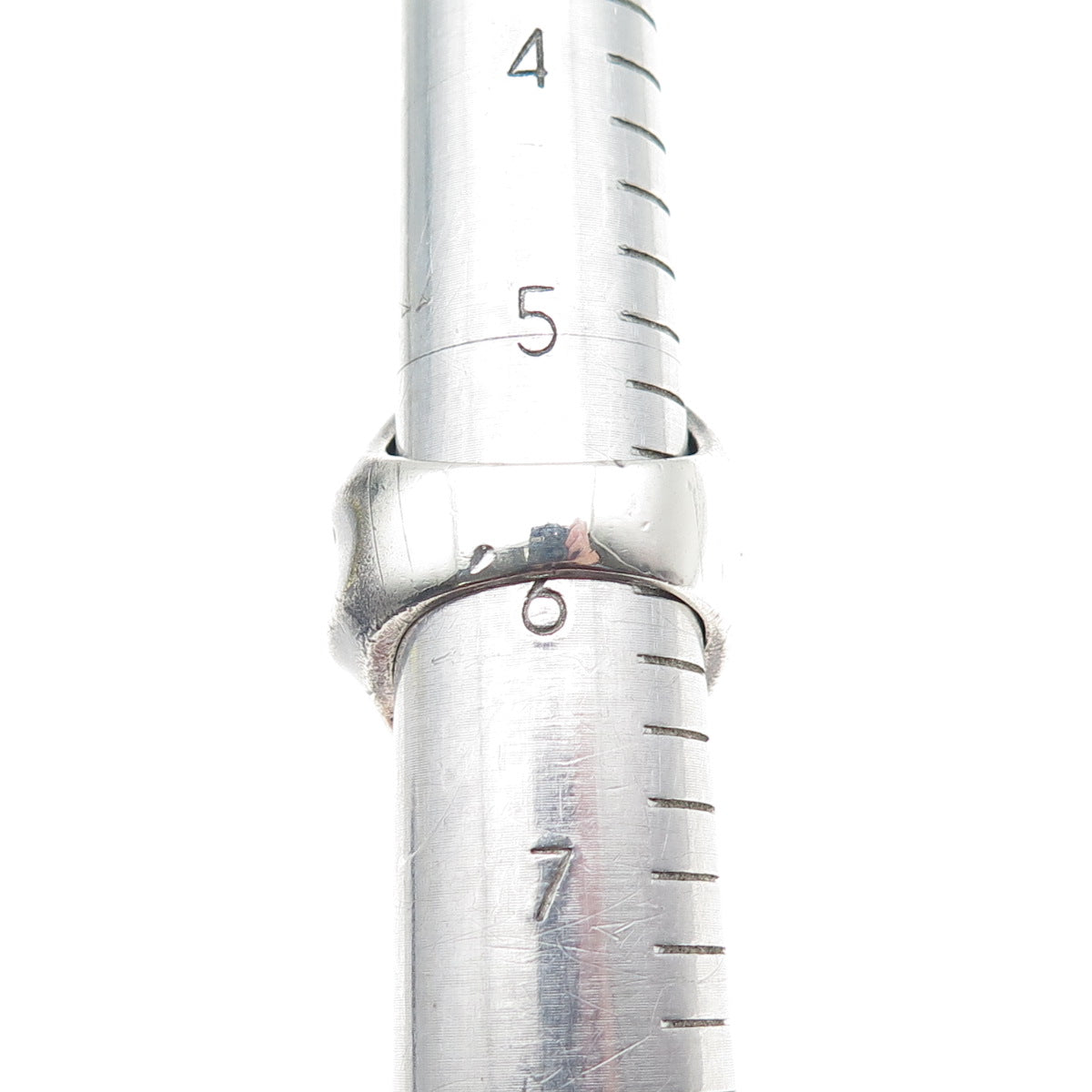 925 Sterling Silver Vintage Mexico Modernist Oxidized Statement Ring Size 6