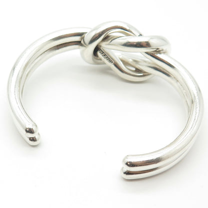 925 Sterling Silver Vintage Mexico Mariner Knot Adjustable Cuff Bracelet 6.25"