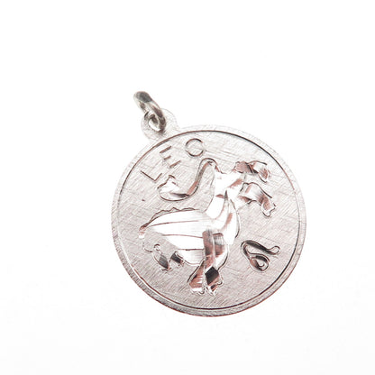 Griffith & Sons 925 Sterling Silver Vintage Leo Zodiac Sign Charm Pendant