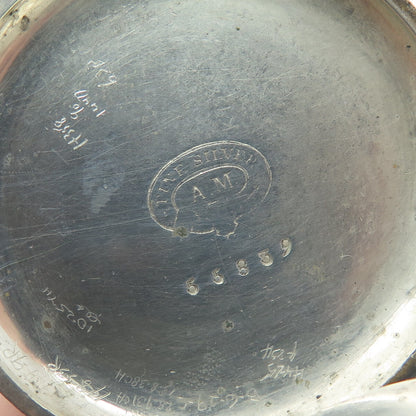 ANDRE MATHEY Antique Fine Silver Open-Face Pocket Watch #55839