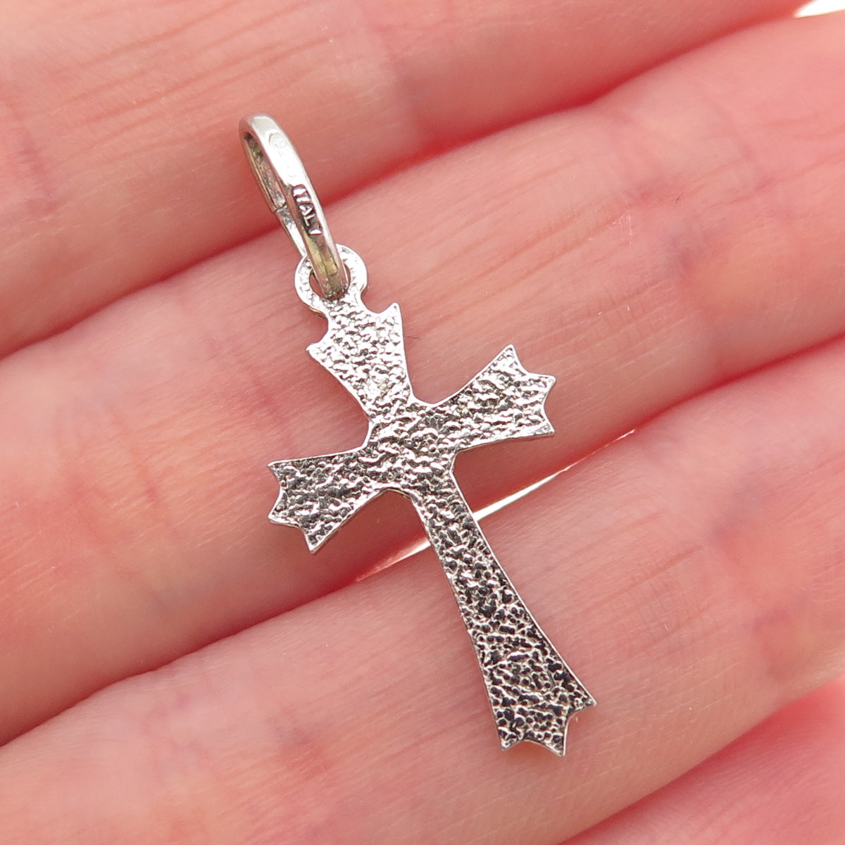 925 Sterling Silver Italy Cross Religious Charm Pendant