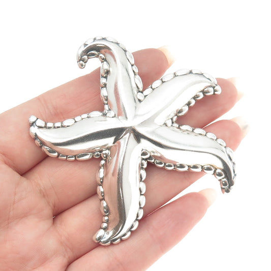 925 Sterling Silver Vintage Starfish Pin Brooch