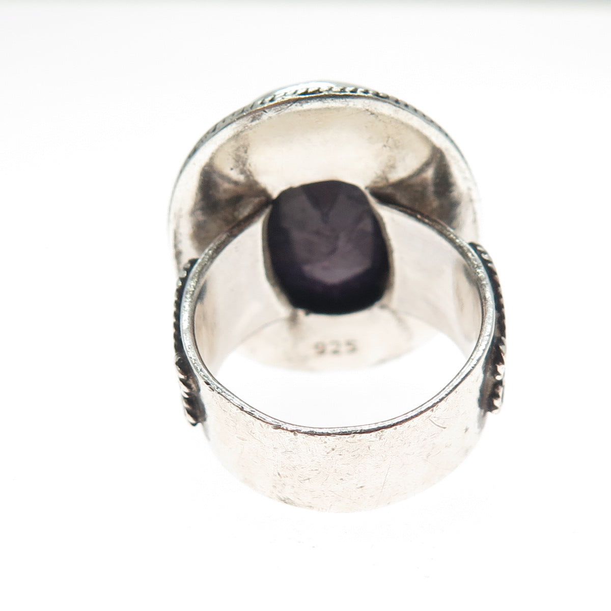 SAMUEL BENHAM BJC 925 Sterling Silver Vintage Real Amethyst Ring Size 6.25