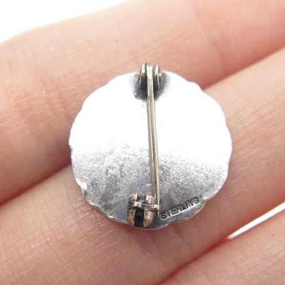 925 Sterling Silver Antique First National Bank 1864-1930 Oxidized Pin Brooch