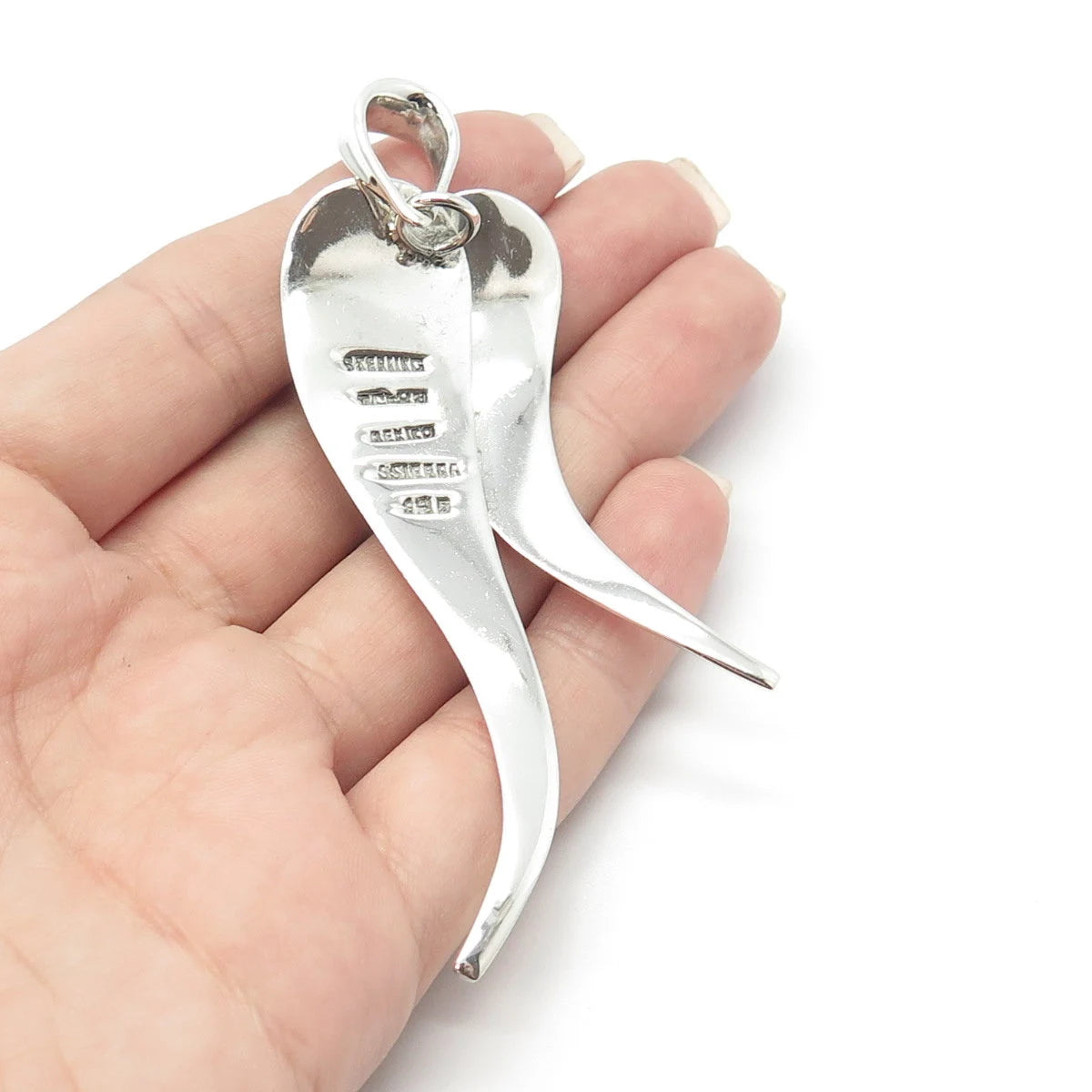 925 Sterling Silver Vintage Mexico Modernist Pendant