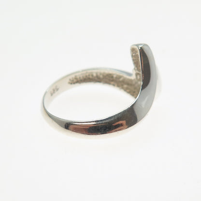 CLYDE DUNEIER CID 925 Sterling Silver Vintage Modernist Ring Size 6.25