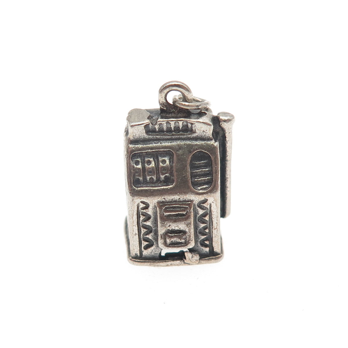 Old Pawn 925 Sterling Silver Vintage Slot Machine Casino 3D Mini Charm Pendant