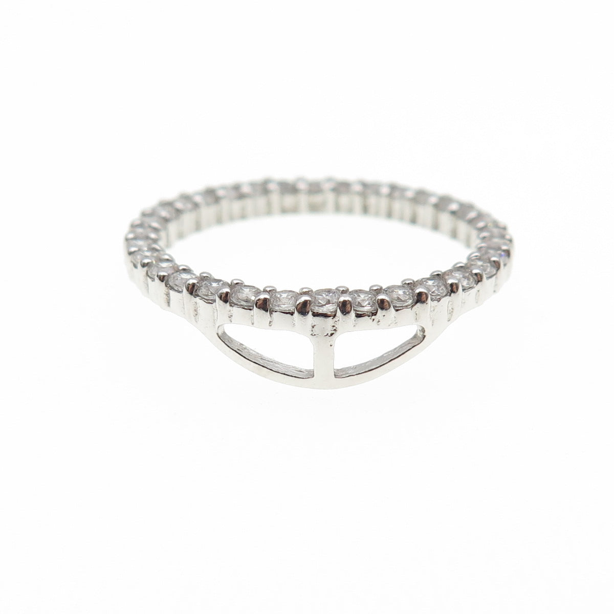 925 Sterling Silver Round-Cut C Z Circle of Life Mini Slide Charm Pendant