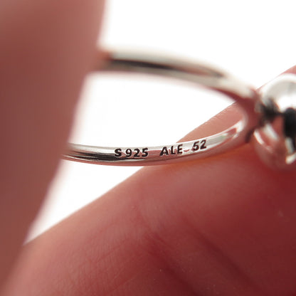 Pandora 925 Sterling Silver Real Citrine November Birthstone Droplet Ring Size 6