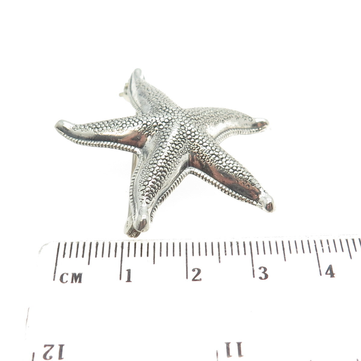 BEAU 925 Sterling Silver Antique Art Deco Starfish Pin Brooch