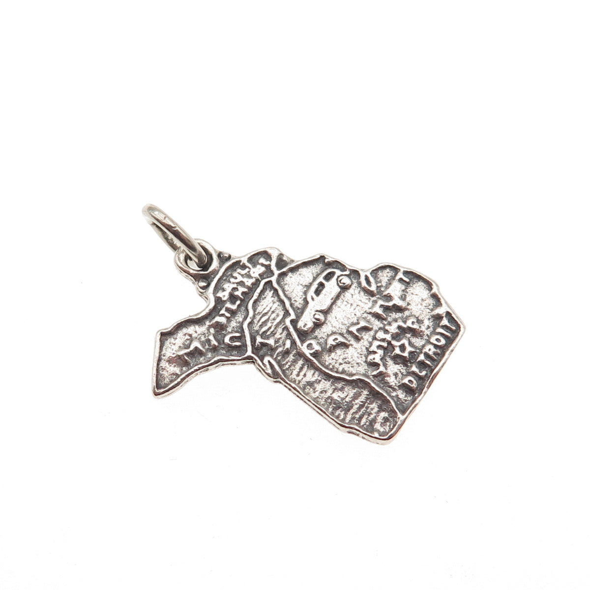Bell Trading Post 925 Sterling Silver Vintage Michigan State Mini Charm Pendant