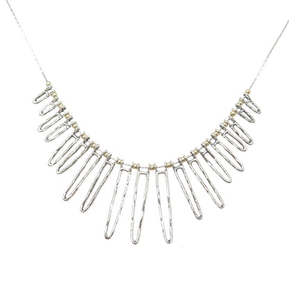 OR PAZ PZ 925 Sterling Silver Vintage Israel Modernist Chain Necklace 16-18"