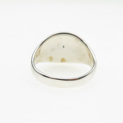 925 Sterling Silver Vintage Pentagram Oxidized Ring Size 12