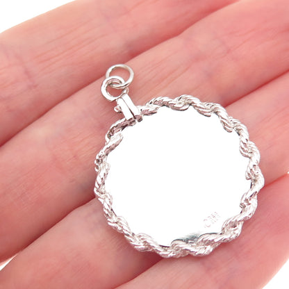 CREA 925 Sterling Silver Vintage Bermuda Coat of Arms Charm Pendant