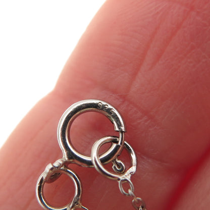 925 Sterling Silver Real Round-Cut Black Diamond Mini Charm Pendant