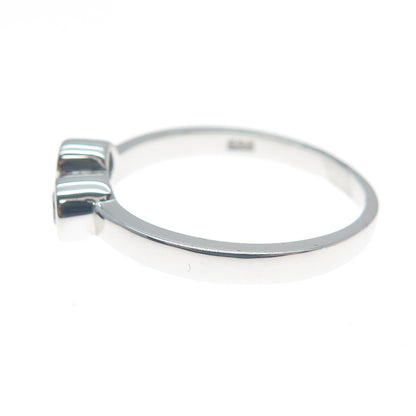 925 Sterling Silver Round-Cut Purple C Z Ring Size 8