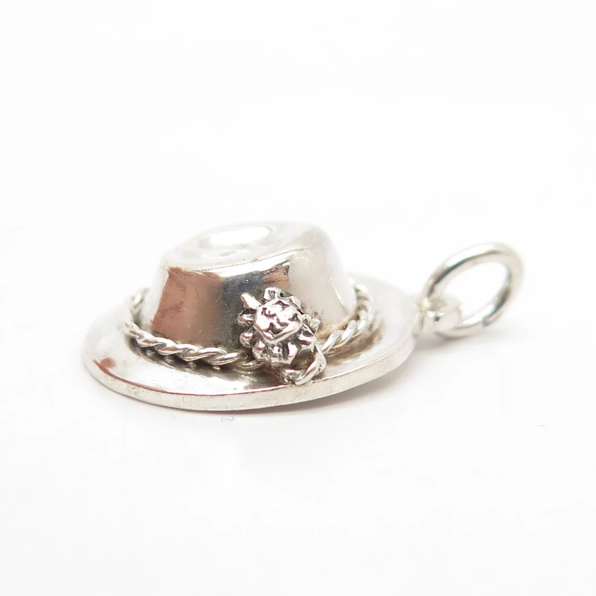 925 Sterling Silver Vintage Hat Charm Pendant