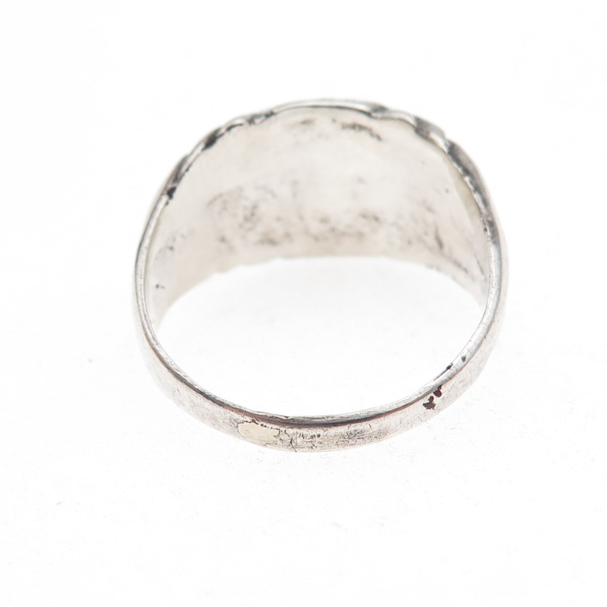 Old Pawn 925 Sterling Silver Vintage Southwestern Turquoise Tribal Ring Size 9.5