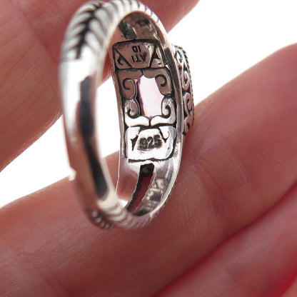 Annika Witt 925 Sterling Silver Vintage Lavender C Z Oxidized Ring Size 8.25