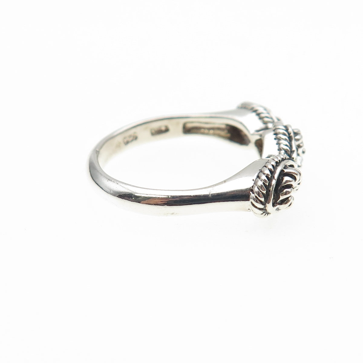 BARSE 925 Sterling Silver Vintage Swirl Oxidized Ring Size 8