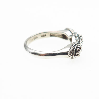 BARSE 925 Sterling Silver Vintage Swirl Oxidized Ring Size 8