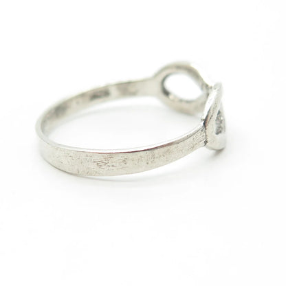 925 Sterling Silver Vintage Infinity Ring Size 7.75