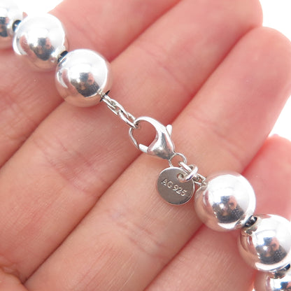 TIFFANY & CO. 925 Sterling Silver Vintage HardWear Ball Beaded Bracelet 7.25"